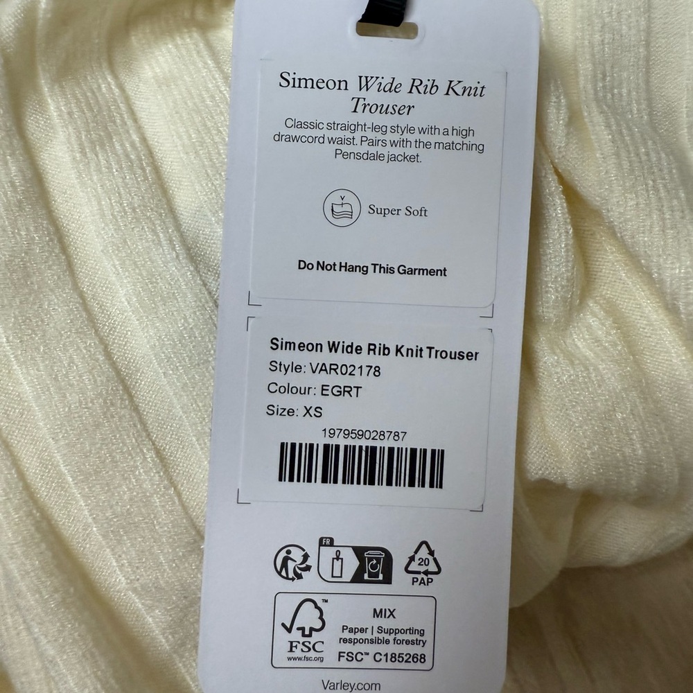 Varley Cream Wide Leg Pants View 4